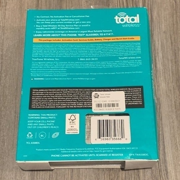 Total Wireless TCL A2X Prepaid Smartphone (32GB) –Blue - Picture 3 of 3